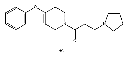 BENZOFURO(3,2-c)PYRIDINE, 1,2,3,4-TETRAHYDRO-2-((3-(1-PYRROLIDINYL)PRO PIONYL)-, Struktur