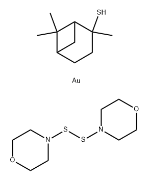 Bicyclo[3.1.1]heptane-2-thiol, 2,6,6-trimethyl-, gold salt, reaction products with 4,4'-dithiobis[morpholine] Struktur