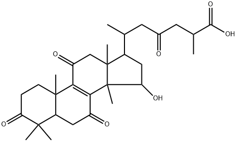 Lanost-8-en-26-oic acid, 15-hydroxy-3,7,11,23-tetraoxo-, (15α)- Struktur