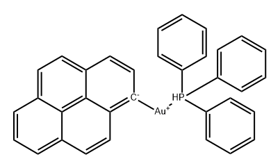 Gold, 1-pyrenyl(triphenylphosphine)- Struktur