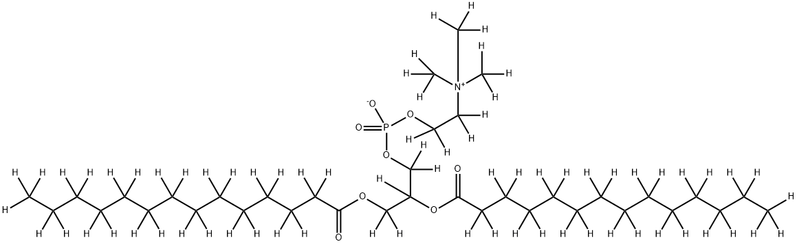 3,5,9-Trioxa-4-phosphatricosan-1,1,2,2,6,6,7,8,8,11,11,12,12,13,13,14,14,15,15,16,16,17,17,18,18,19,19,20,20,21,21,22,22,23,23,23-d36-1-aminium, 4-hydroxy-N,N,N-tri(methyl-d3)-10-oxo-7-[(1-oxotetradecyl-2,2,3,3,4,4,5,5,6,6,7,7,8,8,9,9,10,10,11,11,12,12,13,13,14,14,14-d27)oxy]-, inner salt, 4-oxide Struktur