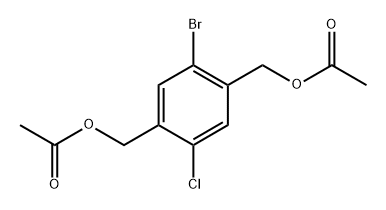 [4-(acetyloxymethyl)-2-bromo-5-chlorophenyl]methyl acetate Structure