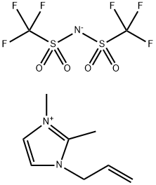 1H-Imidazolium, 1,2-dimethyl-3-(2-propen-1-yl)-, salt with 1,1,1-trifluoro-N-[(trifluoromethyl)sulfonyl]methanesulfonamide (1:1)
 Struktur