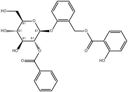 β-D-Glucopyranoside, 2-[[(2-hydroxybenzoyl)oxy]methyl]phenyl, 2-benzoate Struktur