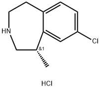 1H-3-Benzazepine, 8-chloro-2,3,4,5-tetrahydro-1-Methyl-, hydrochloride (1:1), (1S)- Struktur