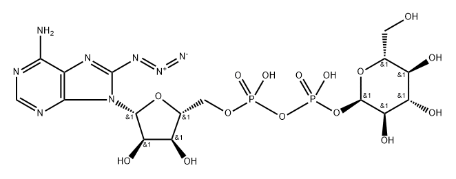 8-azidoadenosine diphosphate glucose Struktur