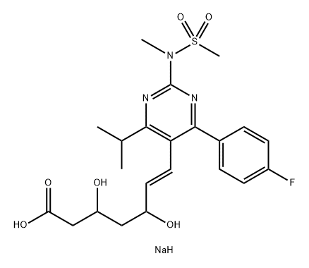 Rosuvastatin Sodium Salt (Mixture of (3R,5R), (3S,5S), (3R,5S) and (3S,5R) Isomers) Struktur