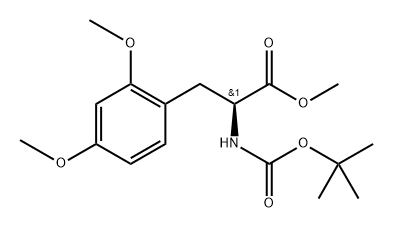 (S)-methyl 2-((tert-butoxycarbonyl)amino)-3-(2,4-dimethoxyphenyl)propanoate Struktur