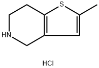 Thieno[3,2-c]pyridine, 4,5,6,7-tetrahydro-2-methyl-, hydrochloride (1:1) Struktur