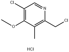 Pyridine, 5-chloro-2-(chloromethyl)-4-methoxy-3-methyl-, hydrochloride (1:1) Struktur