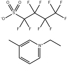 1‐ETHYL‐3‐METHYLPYRIDINIUM PERFLUOROBUTANESULFONATE Struktur