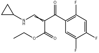 Benzenepropanoic acid, α-[(cyclopropylamino)methylene]-2,4,5-trifluoro-β-oxo-, ethyl ester Struktur