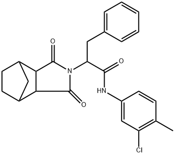 4,7-Methano-2H-isoindole-2-acetamide, N-(3-chloro-4-methylphenyl)octahydro-1,3-dioxo-α-(phenylmethyl)- Struktur