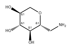 6-amino-1,5-anhydro-6-deoxyglucitol Struktur