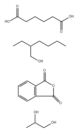 Hexanedioic acid, polymer with 2-ethyl-1-hexanol, 1,3-isobenzofurandione and 1,2-propanediol Struktur