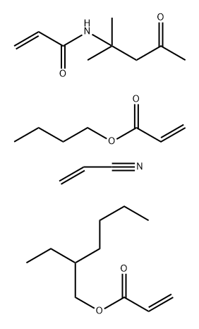 2-Propenoic acid, butyl ester, polymer with N-(1,1-dimethyl-3-oxobutyl)-2-propenamide, 2-ethylhexyl 2-propenoate and 2-propenenitrile Struktur