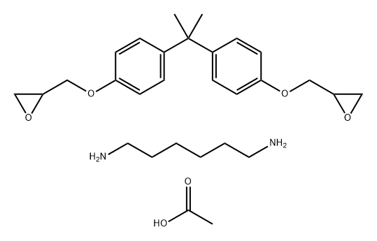 Acetic acid, reaction products with bisphenol A diglycidyl ether and hexamethylenediamine Struktur