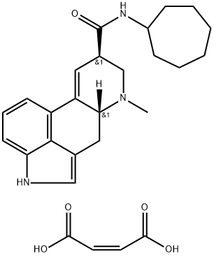 (6aR,9R)-N-Cycloheptyl-7-methyl-4,6,6a,7,8,9-hexahydroindolo[4,3-fg]quinoline-9-carboxamide maleate Struktur