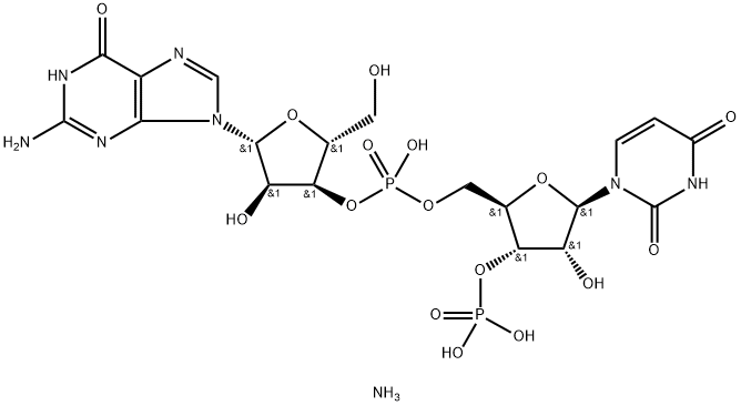 GUANYLYL(3'>5')URIDINE 3'-*MONOPHOSPHATE, AMMONIUM Struktur