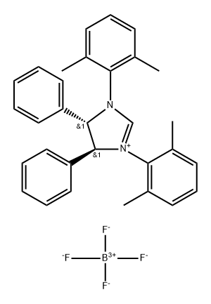 (4S,5S)-1,3-Bis(2,6-dimethylphenyl)-4,5-diphenyl-4,5-dihydro-1H-imidazol-3-ium tetrafluoroborate Struktur