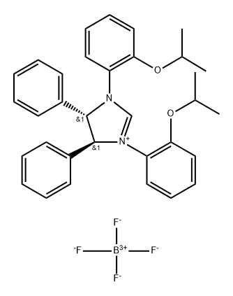 (4S,5S)-1,3-Bis(2-isopropoxyphenyl)-4,5-diphenyl-4,5-dihydro-1H-imidazol-3-ium tetrafluoroborate Struktur