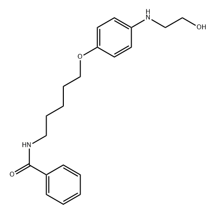 Benzamide, N-(5-(p-((2-hydroxyethyl)amino)phenoxy)pentyl)- Struktur