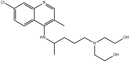 Ethanol, 2,2'-[4-[(7-chloro-3-methyl-4-quinolyl)amino]pentylimino]di- (6CI) Struktur