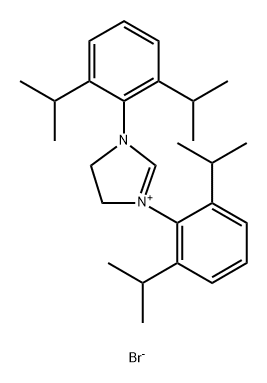 1,3-Bis[2,6-bis(1-methylethyl)phenyl]-4,5-dihydro-1H-imidazolium bromide Struktur