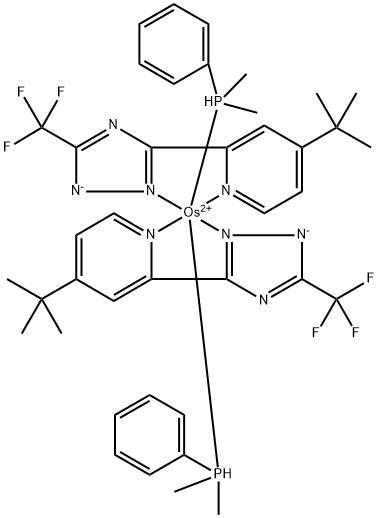 Os(bpftz)2(PPhMe2)2 , OsMiuM(II) bis(3-(trifluoroMethyl)-5-( Struktur