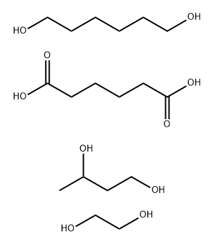 Hexanedioic acid, polymer with 1,3-butanediol, 1,2-ethanediol and 1,6-hexanediol Struktur