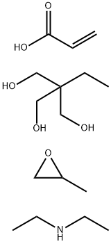 2-Propenoic acid, polymer with 2-ethyl-2-(hydroxymethyl)-1,3-propanediol and methyloxirane, compd. with N-ethylethanamine Struktur