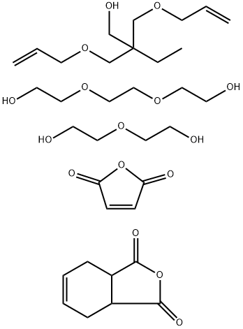 1,3-Isobenzofurandione, 3a,4,7,7a-tetrahydro-, polymer with 2,2-bis[(2-propenyloxy)methyl]-1-butanol, 2,2'-[1,2-ethanediylbis(oxy)]bis[ethanol], 2,5-furandione and 2,2'-oxybis[ethanol] Struktur