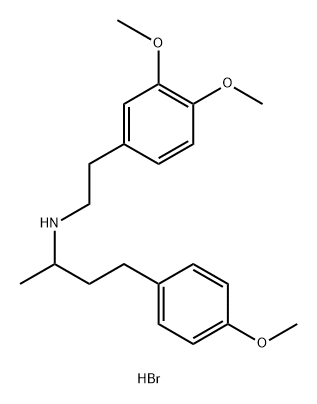 3,4-dimethoxy-N-[3-(4-Methoxyphenyl)-1-methylpropyl]-β-phenylethylamine Hydrobromide Struktur