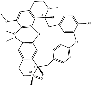 Berbaman-12-ol, 6,6',7-trimethoxy-2,2'-dimethyl-, 2'-oxide, (2'β)- (9CI) Struktur