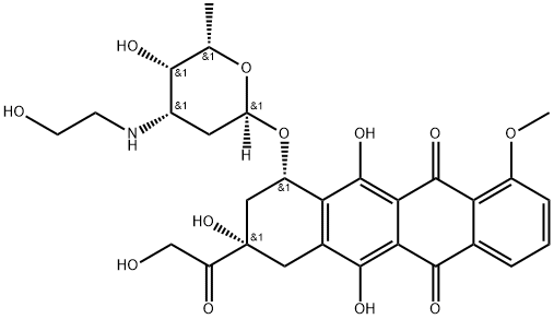 N-(2-hydroxyethyl)doxorubicin Struktur