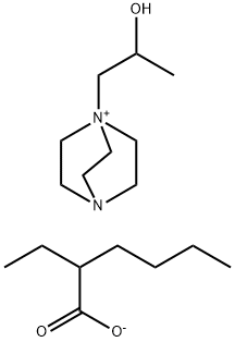 1-(2-Hydroxypropyl)-4-aza-1-azoniabicyclo[2.2.2]octane salt with 2-ethyl hexanoic acid (1:1) Struktur