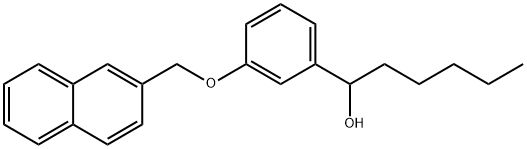 Benzenemethanol, 3-(2-naphthalenylmethoxy)-α-pentyl- Struktur