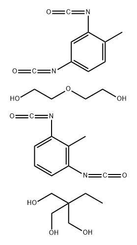 1,3-Propanediol, 2-ethyl-2-(hydroxymethyl)-, polymer with 1,3-diisocyanato-2-methylbenzene, 2,4-diisocyanato-1-methylbenzene and 2,2'-oxybis[ethanol] Struktur