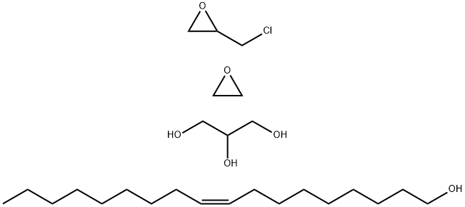 1,2,3-Propanetriol, polymer with (chloromethyl)oxirane and oxirane, (9Z)-9-octadecenyl ether Struktur