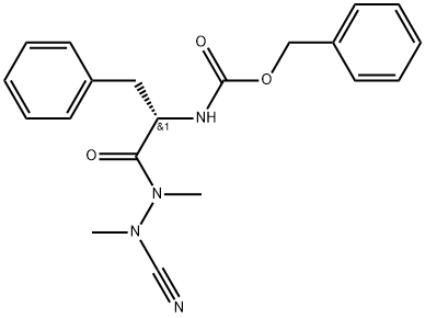 L-Phenylalanine, N''-[(phenylmethoxy)carbonyl]-, 2-cyano-1,2-dimethylhydrazide Struktur