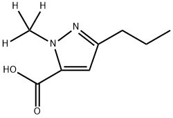 d3-2-methyl-5-propyl-2H-pyrazole-3-carboxylic acid Struktur