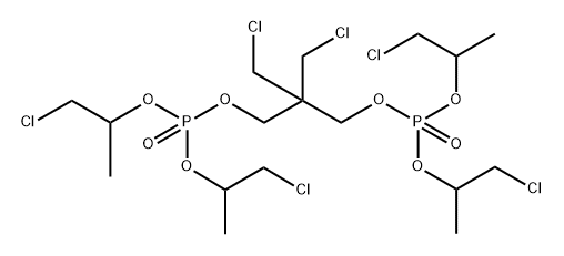 2,2-bis(chloromethyl)propane-1,3-diyl tetrakis(1-chloropropan-2-yl) bis(phosphate) Struktur