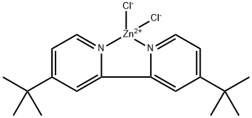 Zinc, [4,4′-bis(1,1-dimethylethyl)-2,2′-bipyridine-κN1,κN1′]dichloro-, (T-4)- Struktur