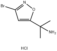 5-Isoxazolemethanamine, 3-bromo-α,α-dimethyl-, hydrochloride (1:1) Struktur