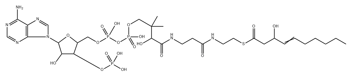 3-hydroxy-4-decenoyl-coenzyme A Struktur