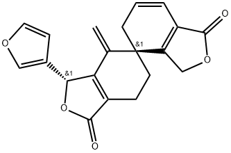 5,4'-Spirobi[isobenzofuran]-1,1'(4H)-dione, 3-(3-furanyl)-3',5',6,7-tetrahydro-4-methylene-, (3S,4'R)- Struktur