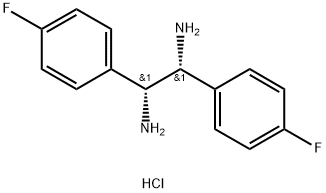 1,2-Ethanediamine, 1,2-bis(4-fluorophenyl)-, (1R,2R)- hydrochloride Struktur