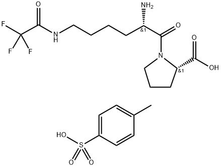 N''6-TRIFLUOROACETYL-L-LYSYL-L-PROLINE P-TOLUEENSULFONAAT Struktur