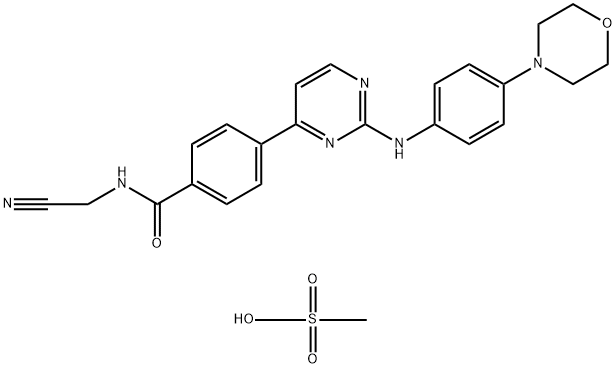 CYT387,MsOH salt Struktur