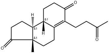 1H-Benz[e]indene-3,7(2H,3aH)-dione, 4,5,8,9,9a,9b-hexahydro-3a-methyl-6-(3-oxobutyl)-, [3aS-(3aα,9aα,9bβ)]- Struktur